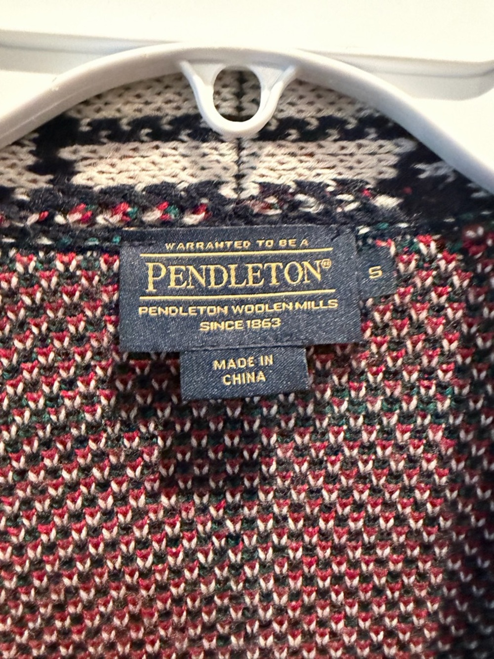 Vintage Pendleton tartan plaid wool cardigan sweater Size S - Picture 8 of 13